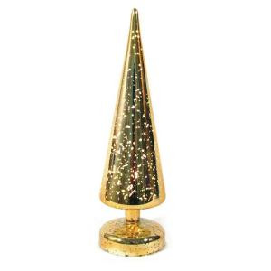 10 in. Mercury Glass LED Color Changing Glass Tree in Gold-45-904-12 204635240