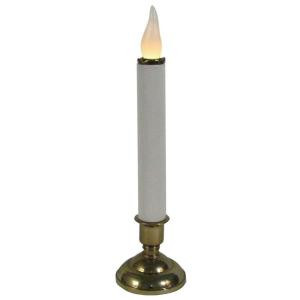 10 in. Warm White Flame Chatham Candle with Bronze Base (Set of 2)-45-154-20 204634917