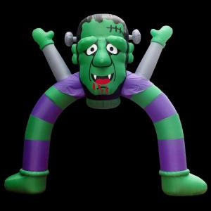 120 in. W x 40 in. D x 144 in. H Inflatable Halloween Archway Monster with Disco Lights-GTH00066-12C 206869150