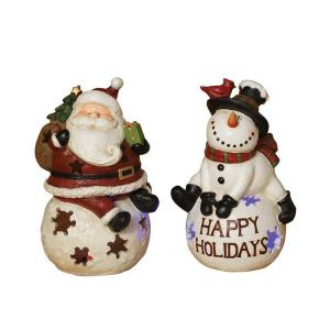 18.5 in. H Battery Operated Resin Holiday Friend Figurines (Set of 2)-2221400 206642678