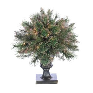 2 ft. Pre-Lit Fiber Optic Cashmere Tree with Gold Glittered Plastic Pot-5596--24c 300521626
