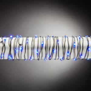 60-Light Outdoor Battery Operated LED Blue Micro Light String-93031 206532777