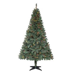6.5 ft. Verde Spruce Artificial Christmas Tree with 400 Multi-Color Lights-TG66M2V36M00 205080441