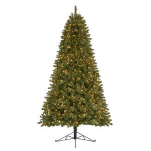 7 ft. Pre-Lit Shaw Valley PE/PVC Artificial Christmas Half Tree x 1304 Tips with 450 UL Indoor Clear Lights-TG70P4173C02 206795416
