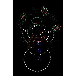72 in. Pro-Line LED Wire Decor Snowman Juggling Gifts-96583_MP1 206926498