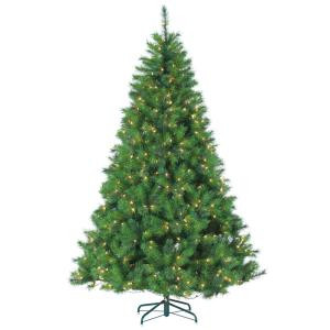 7.5 ft. Pre-Lit Mixed Needle Wisconsin Spruce Artificial Christmas Tree with Clear Lights-5955--75C 300620031