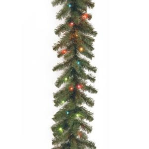 9 ft. Kincaid Spruce Garland with Multicolor Lights-KCDR-9BRLO-1 300330582