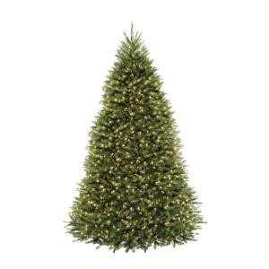 9 ft. Pre-Lit Dunhill Fir Hinged Artificial Christmas Tree with Clear Lights-DUH-90LO 202214864