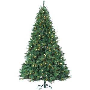 9 ft. Pre-Lit Mixed Needle Wisconsin Spruce Artificial Christmas Tree with Clear Lights-5955--90C 300620021