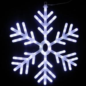 Alpine 25 in. 102-Light White LED Hanging Snowflake Decor-CAD110WT 205748911