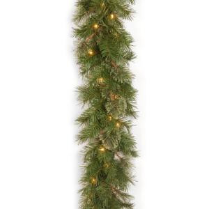 Atlanta Spruce 9 ft. Garland with Clear Lights-AT7-300-9A-1 300330629