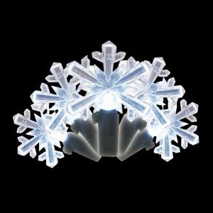 Brite Star 35-Light LED White Snowflake Shaped Light Set-39-591-00 203613829