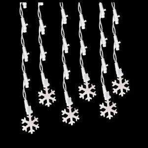 Brite Star 60-Light LED Pure White Icicle Snowflake Light Set-39-752-00 203613834