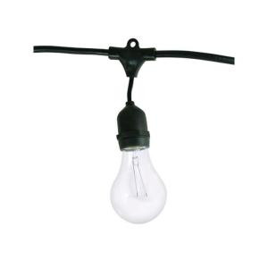 Bulbrite 15-Light Outdoor Black String Light Set-10003 205506989