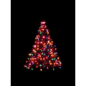 Crab Pot Trees 3 ft. Indoor/Outdoor Pre-Lit Incandescent Artificial Christmas Tree with Green Frame and 200 Multi-Color Lights-G3M 205421134