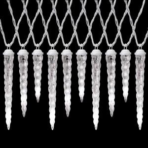 Gemmy 7 in. x 9 in. x 11 in. 10-Light White Icicle Shooting Star Light Set-83361X 202938083