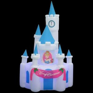Gemmy 8 ft. H Projection Kaleidoscope Inflatable Cinderella's Castle-37563 205919799