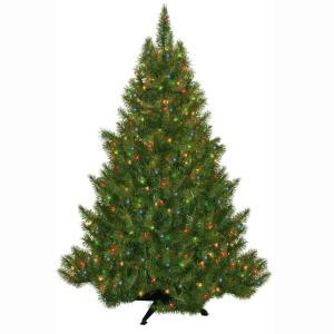 General Foam 4.5 ft. Pre-Lit Carolina Fir Artificial Christmas Tree with Multi-color Lights-HD-21645M3 203321118