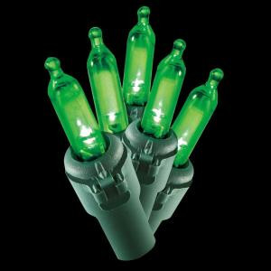 Home Accents Holiday 100-Light LED Green Mini Light Set-TY-100SM-GR 206954268