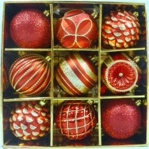 Home Accents Holiday 130 mm Red Shatterproof Ornament (9-Count)-C-16916C 206954283
