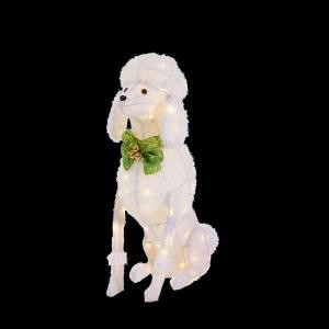 Home Accents Holiday 36 in. LED Lighted Sitting Poodle-TY758-1614-0 206963099