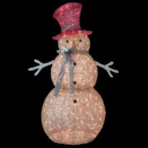 Home Accents Holiday 5 ft. Pre-Lit Gold Snowman-TY364-1411 205152647