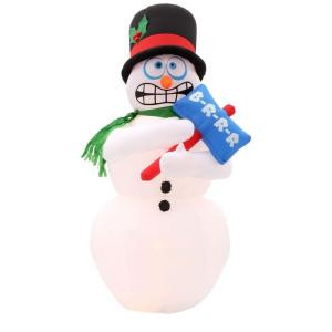 Home Accents Holiday 6 ft. H Inflatable Animated Shivering Snowman-86235 205919780