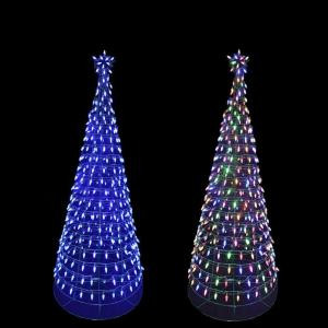 Home Accents Holiday 6 ft. Pre-Lit LED Tree Sculpture with Star and Color Changing Blue to Multi-Color Lights-7407323UHO 205919327