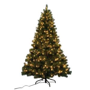 Home Accents Holiday 7 ft. Noble Fir Quick-Set Artificial Christmas Tree with 500 Clear Lights-W14L0467 205943361