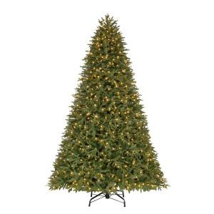 Home Accents Holiday 9 ft. Pre-Lit LED Stamford FIR Quick-Set Artificial Christmas Tree with Warm White Lights-TG90P5396L00 206771045
