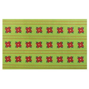 Home Accents Holiday Poinsettia Rows 18 in. x 30 in. Door Mat-60799078018x30 207072909
