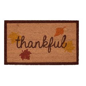 Home Accents Holiday Thankful 17 in. x 29 in. Coir Door Mat-519414 206979352