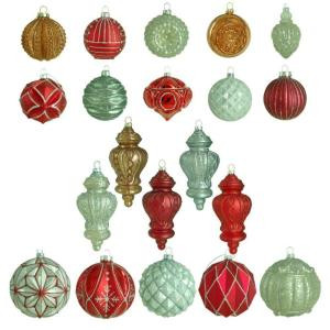 Home Accents Holiday Winter Tidings Glass Ornament (20-Count)-HEGL24WT 207045463
