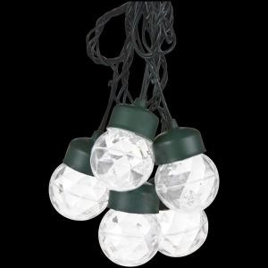 LightShow 8-Light White Projection Round String Lights with Clips-35587 205582968