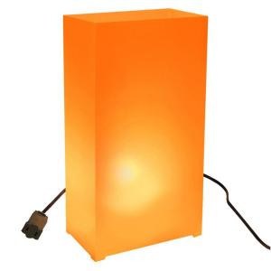 Lumabase Orange Lighted Electric Luminaria Kit (10-Count String)-33910 206461394