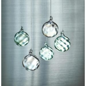 Martha Stewart Living 1.5 in. W Swirled Glass Christmas Ornaments (Set of 12)-9757300310 300247541