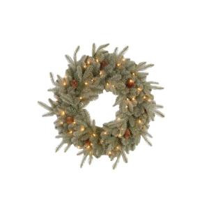 Martha Stewart Living 30 in. Feel-Real Alaskan Spruce Artificial Wreath with Pinecones-PEFA1-311-30W 205079991