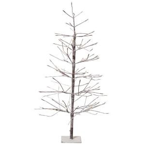 Martha Stewart Living 4 ft. Pre-Lit LED Snowy Brown Artificial Christmas Tree-9772900820 300277520