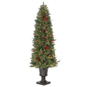 Martha Stewart Living 6 ft. Winslow Potted Artificial Christmas Tree with 200 Clear Lights-TV60P4598C00 205983468