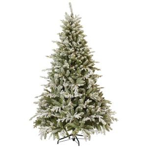 Martha Stewart Living 7.5 ft. Indoor Pre-Lit Snowy Cambridge Fir Artificial Christmas Tree with Clear Lights-9781600610 300338612
