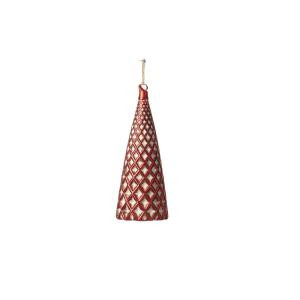 Martha Stewart Living Heirloom 2.5 in. Tree Red Glass Ornament-9772620110 300246393