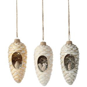 Martha Stewart Living Pinecone Indent Ornament (Set of 3)-9783400410 300259565