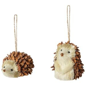 Martha Stewart Living Sisal Hedgehog Ornament (Set of 2)-9782600820 300259527