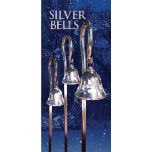Mr. Christmas 44 in. Silver Musical Pathway Bells with Shepherd's Hooks (Set of 3)-60741 207213010