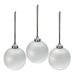 Mr. Christmas 6 in. Outdoor Pearlized White New Ornament (Set of 3)-48004M 206265399