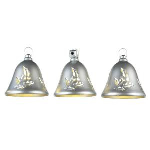 Mr. Christmas 6 in. Silver Musical Bells Indoor/Outdoor with LEDs-67527 207213042