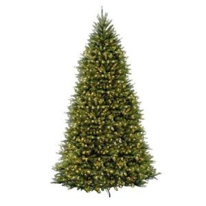 National Tree Company 10 ft. Pre-Lit Dunhill Fir Hinged Artificial Christmas Tree with Clear Lights-DUH-100LO-S 202214955