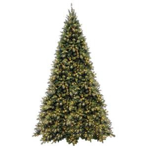 National Tree Company 12 ft. Tiffany Fir Medium Artificial Christmas Tree with Clear Lights-TFMH-120LO 205331325
