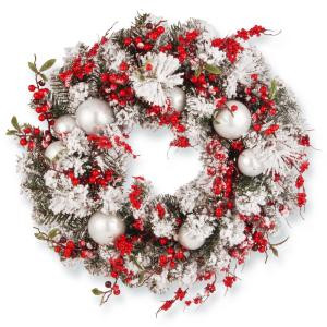 National Tree Company 24 in. Christmas Artificial Wreath-RAC-J501X24 300154643