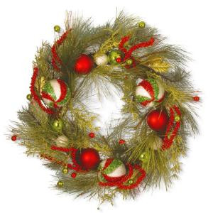 National Tree Company 30 in. Christmas Ball Artificial Wreath-RAC-16009W30 300154642